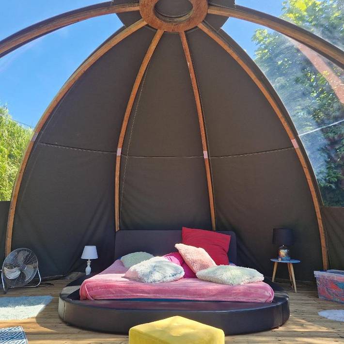 Tente pour 2 personnes, avec jardin et vue