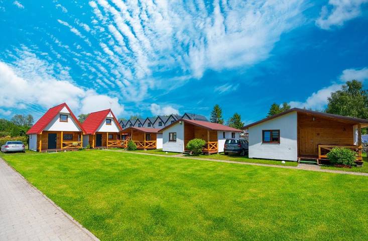 Domek letniskowy dla 8 osób, z widok i taras oraz ogród w Chłopy