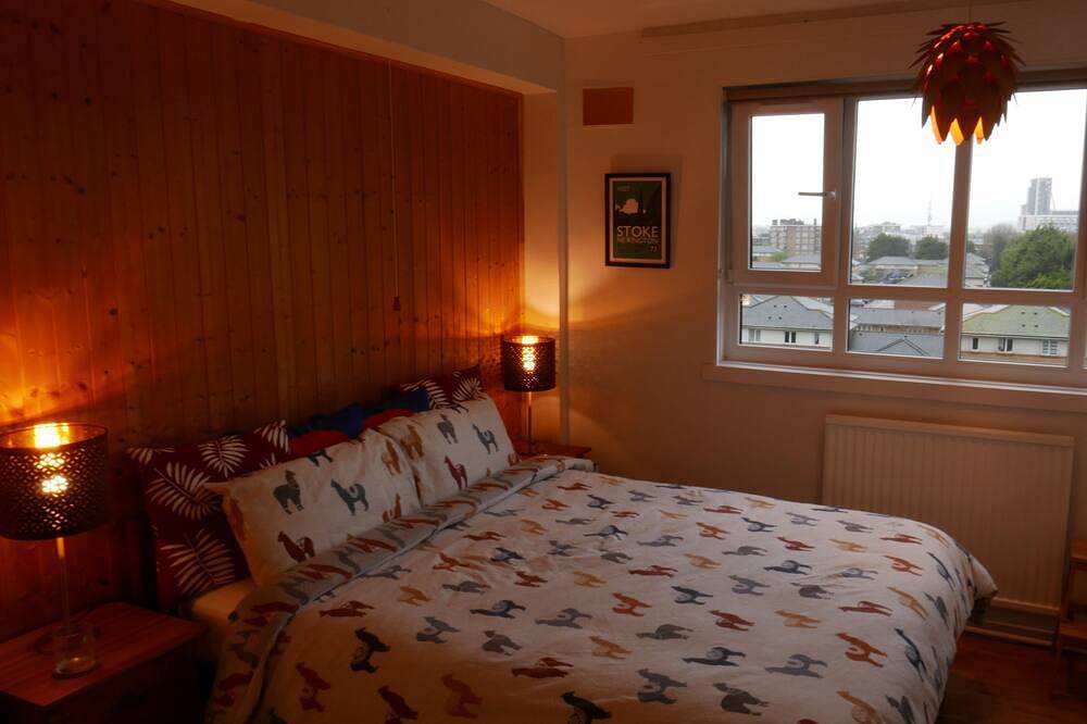 Superior double room with view over north London in Hackney, Londres