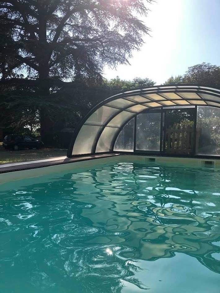 Appartement de vacances pour 4 personnes, avec jardin ainsi que piscine et terrasse