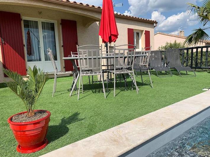 Location de vacances pour 5 personnes, avec jardin et piscine, animaux acceptés à Allègre-les-Fumades - 3