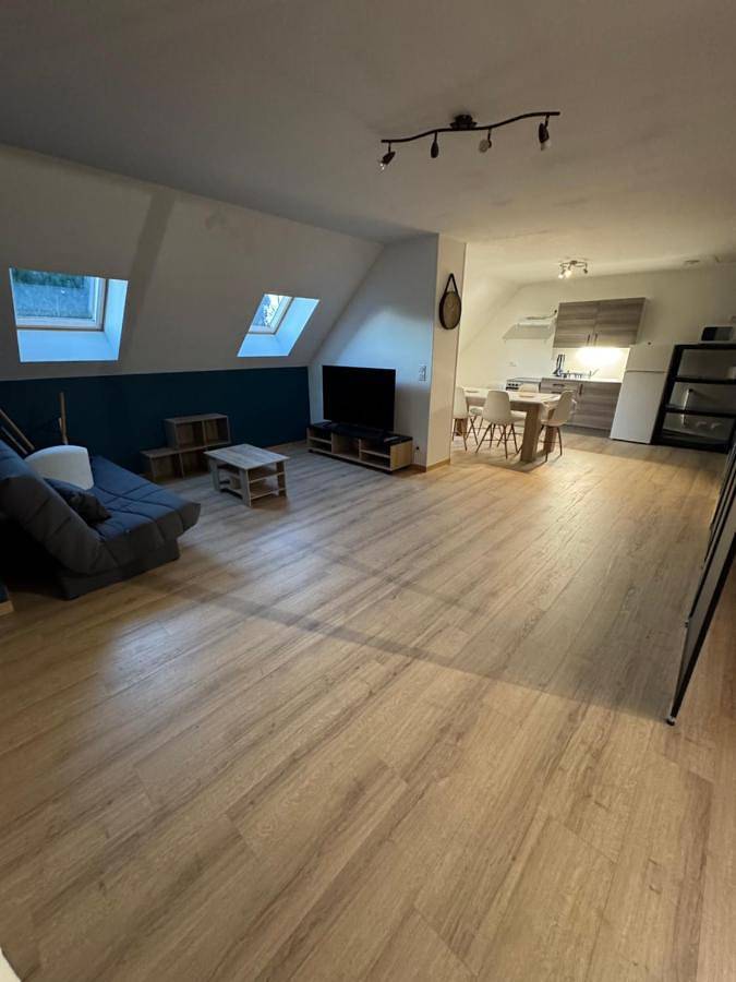 Gîte pour 2 personnes, avec terrasse et vue dans Anglesqueville-la-Bras-Long