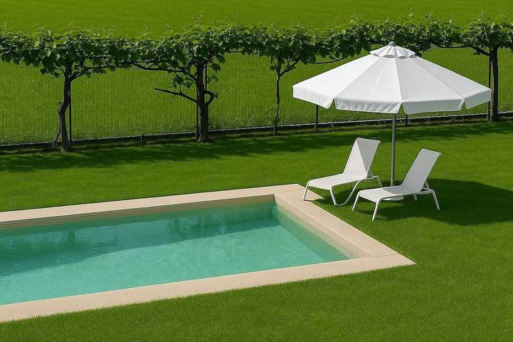 Villa pour 6 personnes, avec Balcon ainsi que Jardin et Piscine à Alba (Piemont)