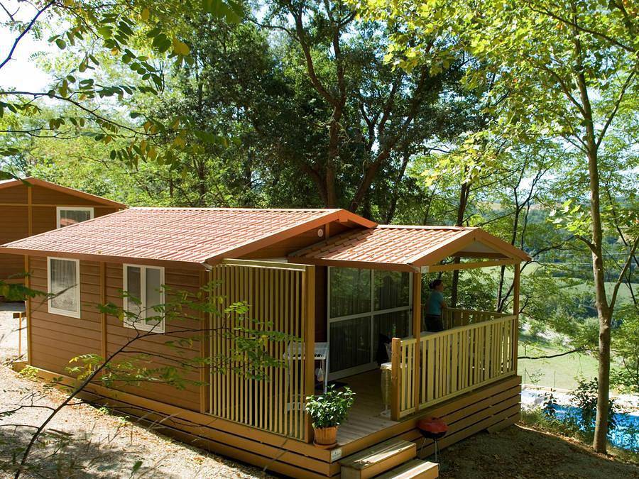 Camping le Bourdieu - Chalet 5 personen - Cottage in Durfort, Ariège