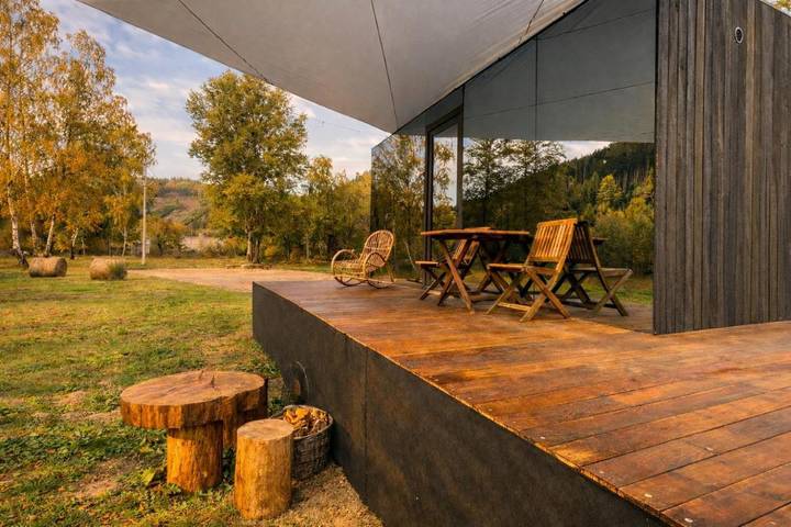 Camping für 2 Personen, mit Sauna und Garten sowie Pool und Ausblick, mit Haustier in Tschechien