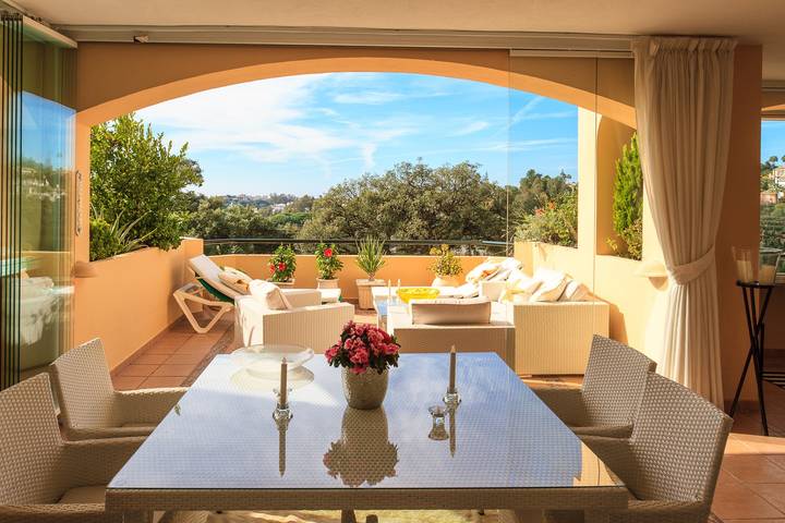Vakantieappartement voor 5 personen, met tuin en terras in Elviria
