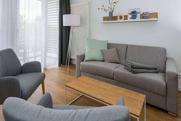 Ferienwohnung für 5 Personen, mit Balkon und Pool sowie Sauna in Bensersiel