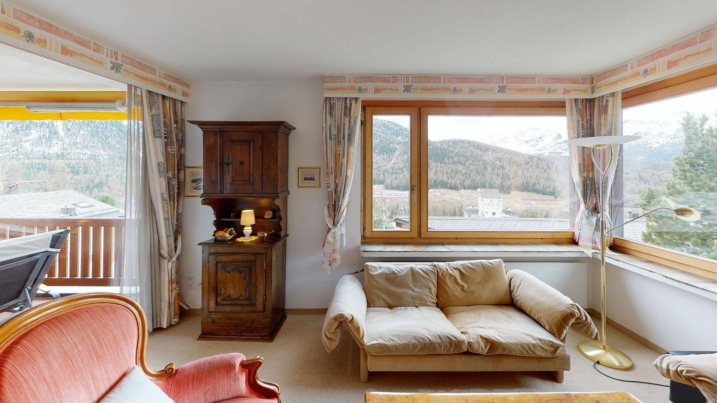Ganze Wohnung, Ferienwohnung für 6 Personen mit Ausblick in Pontresina, Sankt Moritz