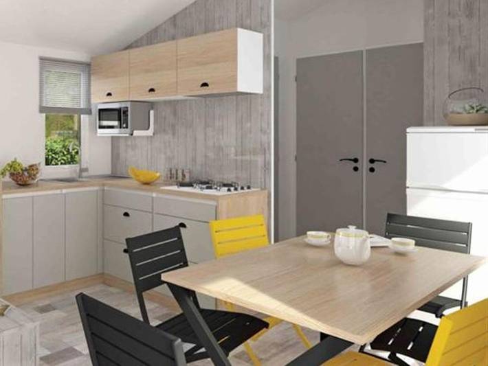 La Touesse Camping - Mobilheim 6 personen - Premium 36m² - 3 Schlafzimmer - 2 Badezimmer - Überdachte Terrasse in Saint-Lunaire, Saint-Malo und Umgebung