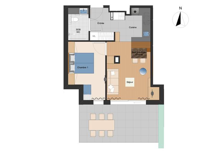Ganze Wohnung, 4*-Wohnung mit Spa - Les Saisies, 4 Pers, privater Parkplatz in Les Saisies, Albertville und Umgebung