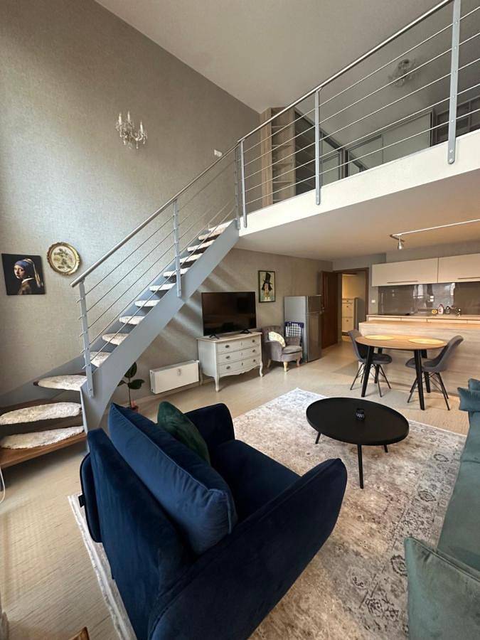 Loft dla 2 osób, z widok i balkon w Praga