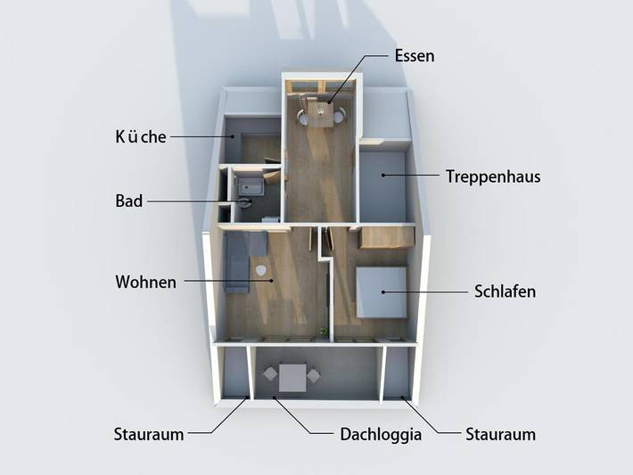 Ferienwohnung für 2 Personen, mit Balkon und Ausblick sowie Seeblick in Konstanz - 2