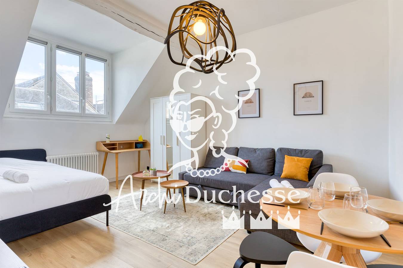 Entire studio, Mia : Studio cosy proche place du Vieux Marché in Rouen, Rouen region