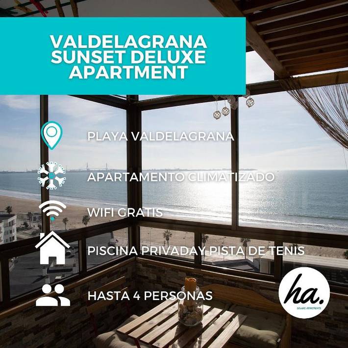 Apartamento para 4 personas, con piscina además de vistas y terraza en Valdelagrana