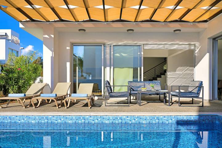 Villa pour 8 personnes, avec balcon ainsi que jardin et piscine à Ayia Napa - 3