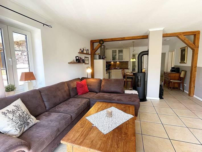 Ferienhaus Marie - barrierearm, mit Hundewaschraum, 1.20m hoch eingezäunt, Kamin in Rodenäs, Nordfriesland