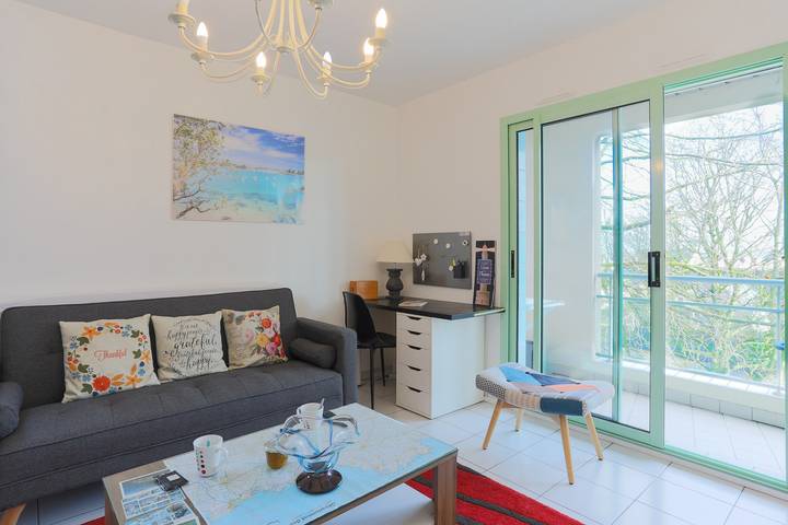 Appartement de vacances pour 3 personnes, avec Balcon et Jardin