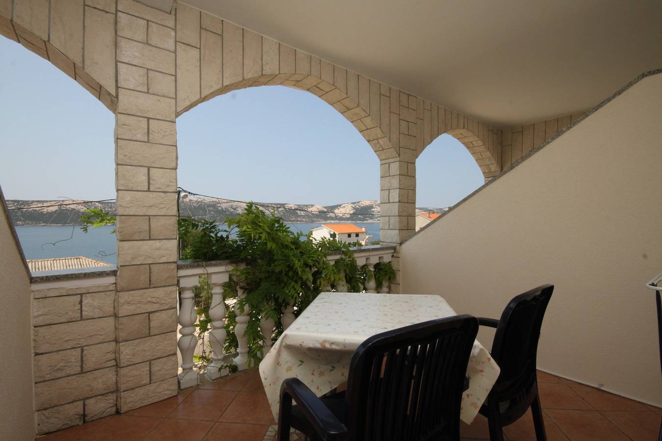Entire apartment, Studio flat with terrace and sea view Stara Novalja (Pag) As-6469-b in Stara Novalja, Pag Island