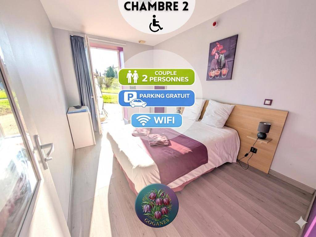 Chambres 1&2 au Gîte Domaine du Luth - 20 min du Futuroscope et Aquascope in Quinçay, Vienne (France)