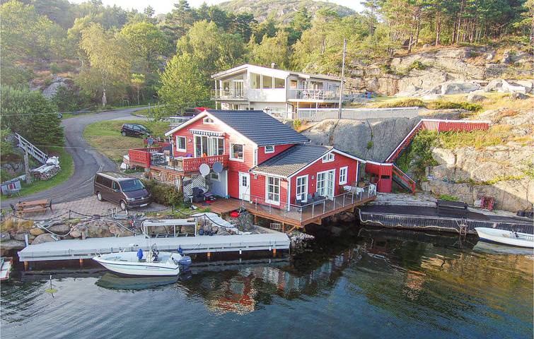 Maison de vacances pour 6 personnes avec terrasse in Lyngdal