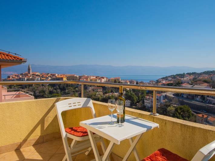 Apartament wakacyjny dla 4 osób, z Balkon w Vrbnik
