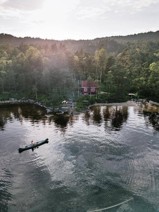 Ferienhaus für 5 Personen, mit Terrasse und Garten sowie Sauna und Ausblick in Preikestolen