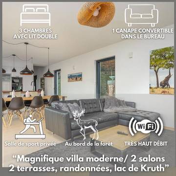 Location de vacances pour 8 personnes, avec terrasse et jardin dans Station de Markstein Grand-Ballon