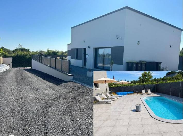 Location de vacances pour 2 personnes, avec jardin ainsi que jacuzzi et piscine, animaux acceptés à Saint-Jean-de-la-Rivière