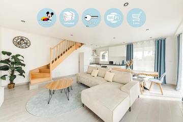 Gîte pour 8 personnes, avec jardin et terrasse, animaux acceptés à Coupvray