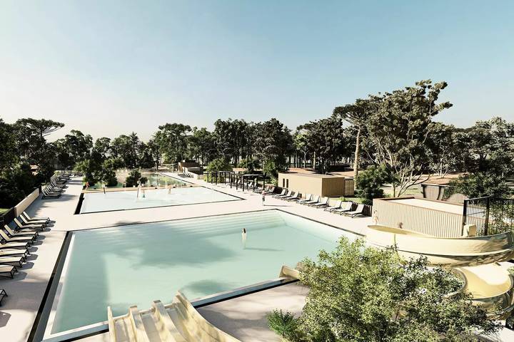 Camping für 6 Personen, mit Pool und Terrasse, mit Haustier auf Korsika