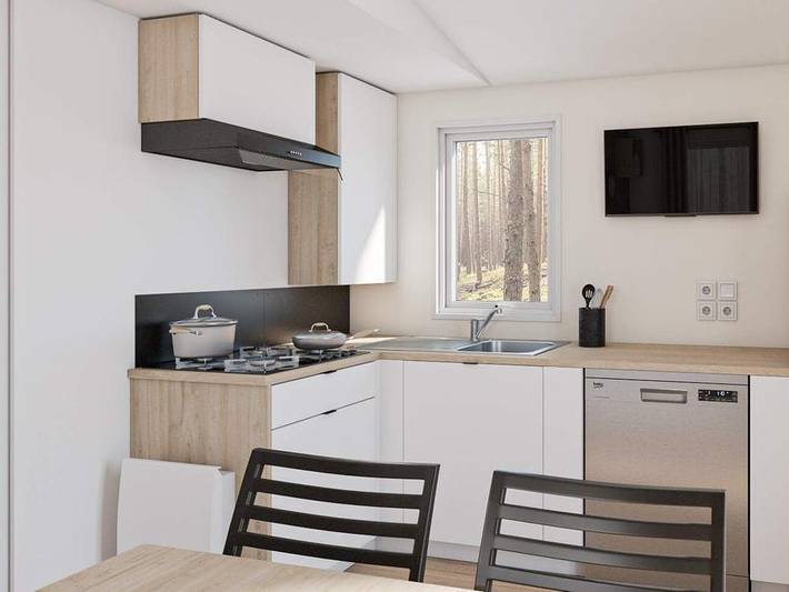 Mobil home pour 2 personnes, avec bassin pour enfant à Junas - 3