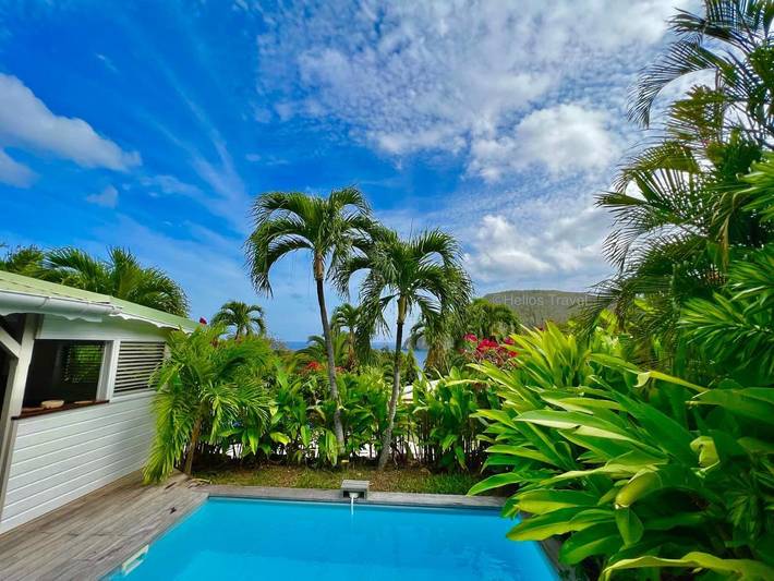Villa pour 4 personnes, avec piscine ainsi que jardin et vue à Deshaies