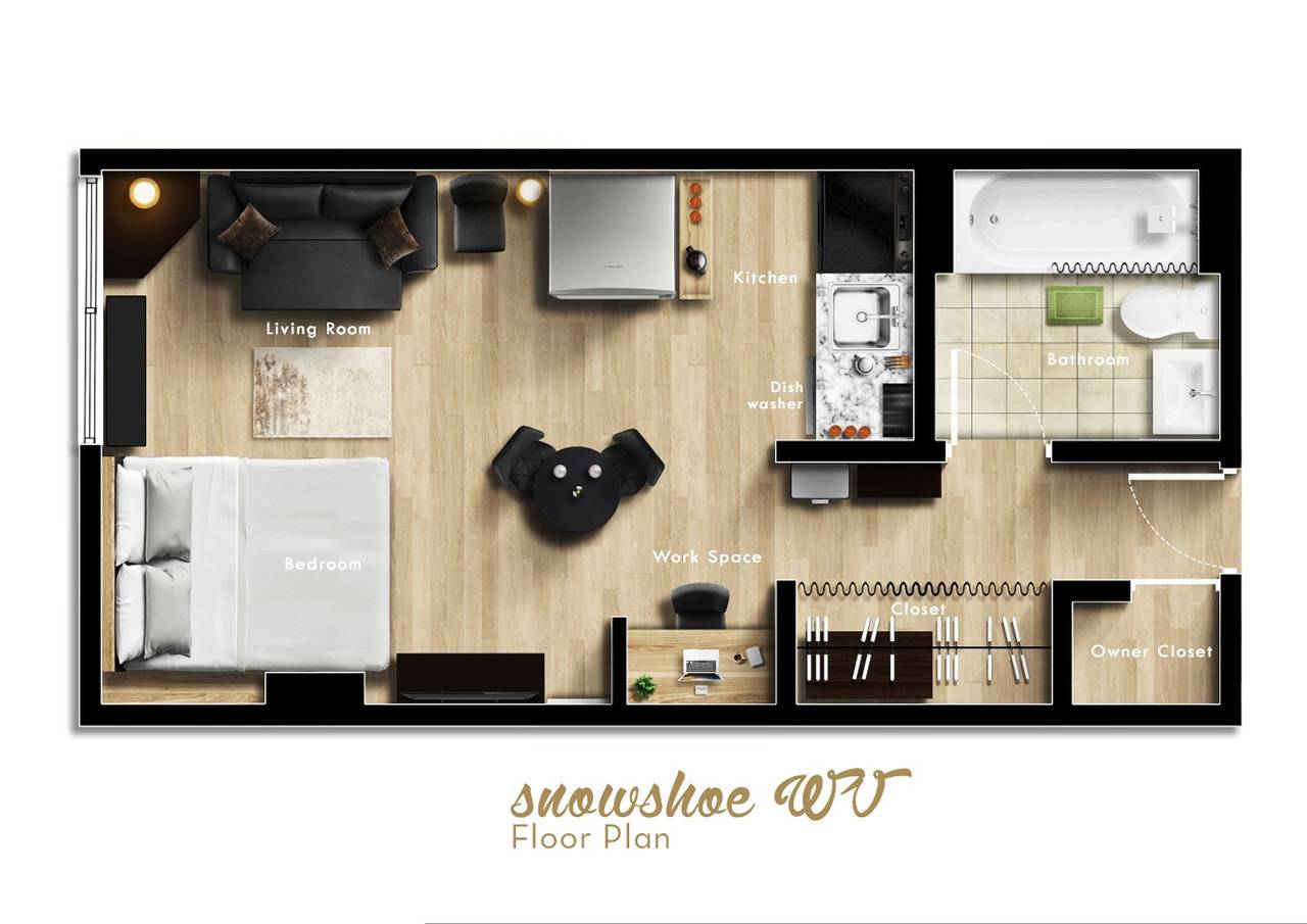 Ganze Wohnung, Workspace Studio. Ski-In/Ski-Out. Ac! in Snowshoe, Greenbrier River