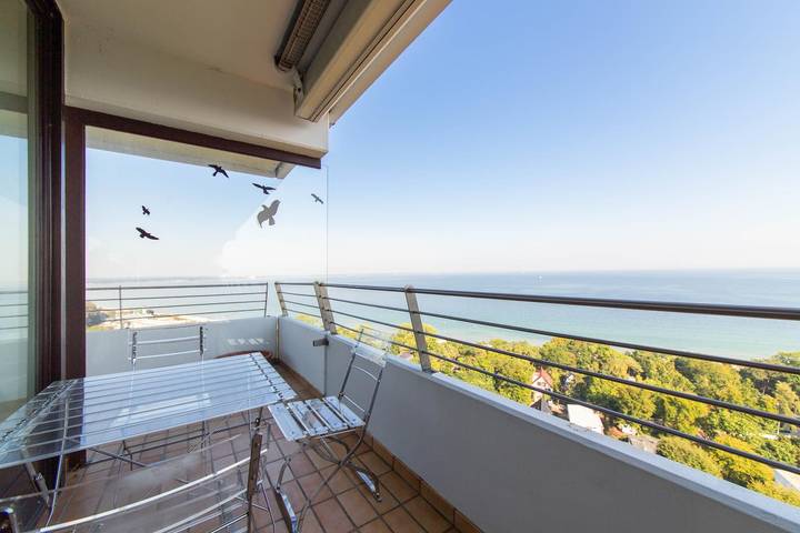 Ferienwohnung für 4 Personen, mit Meerblick und Balkon sowie Sauna, kinderfreundlich in Timmendorfer Strand