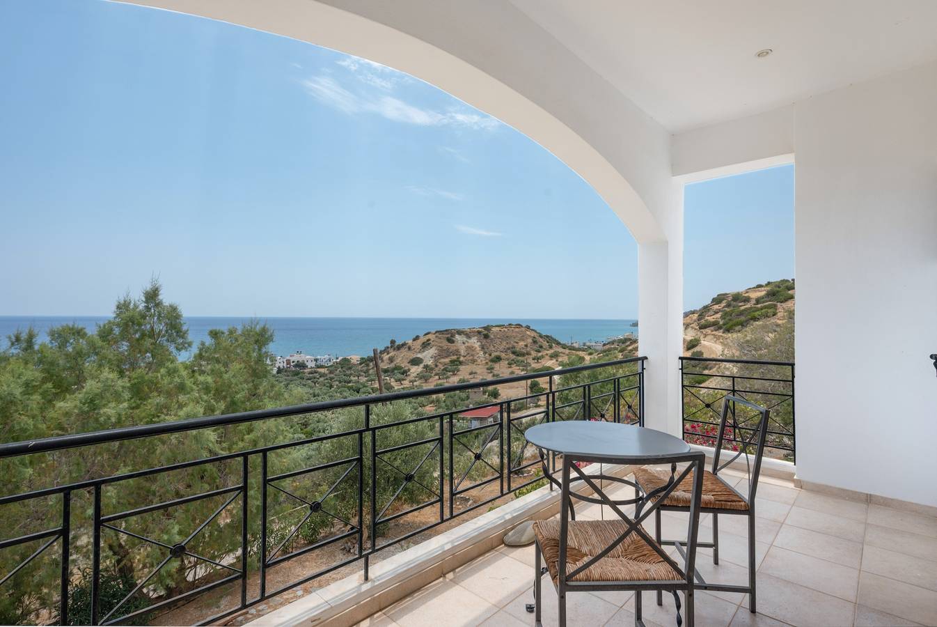 Panoramablick auf das Libysche Meer im Seacrete House! in Keratokampos, Iraklio-Heraklion und Umgebung