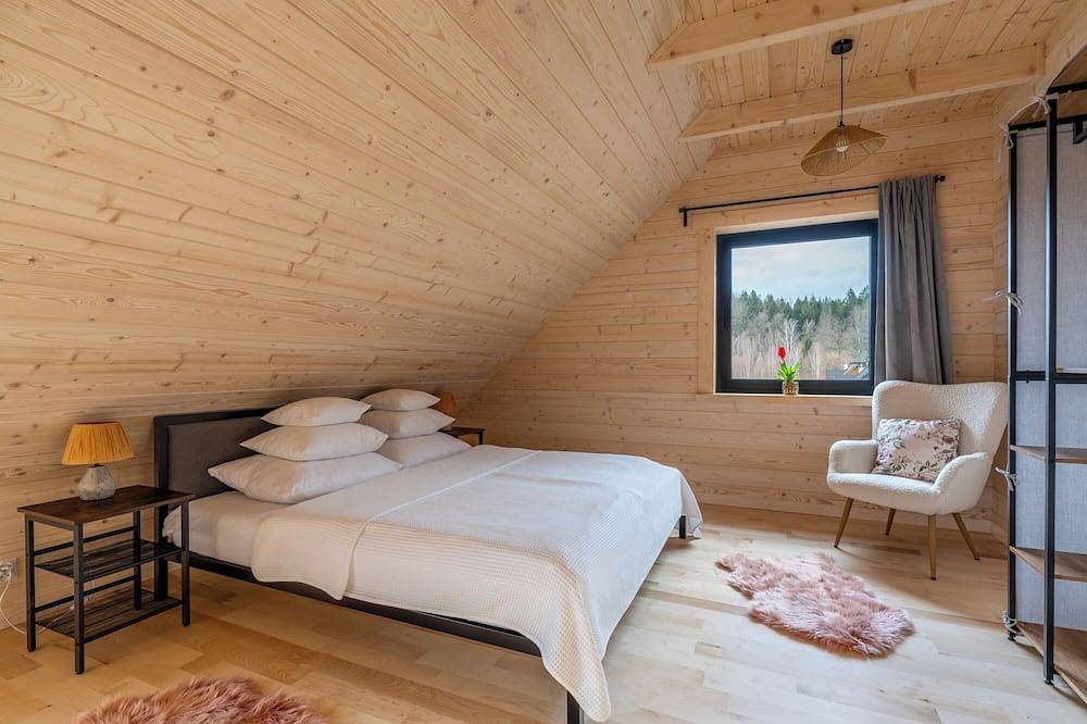 Beautiful mountain house by the river with panoramic views of the Giant Mountains in Przesieka, Sudeten (Poland)