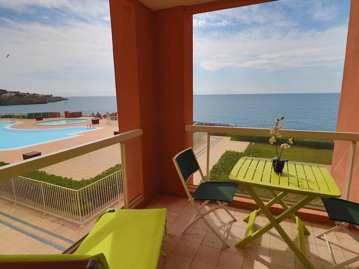 Studio pour 3 personnes, avec Terrasse ainsi que Bassin pour enfant et Piscine