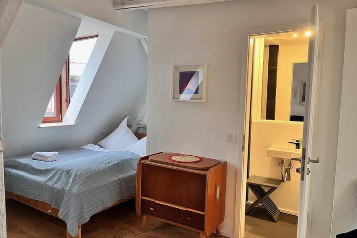 Ganze Wohnung, Schöne Einzimmer-Dachwohnung mit Küche in Geras Stadtmitte in Gera, Ostthüringen