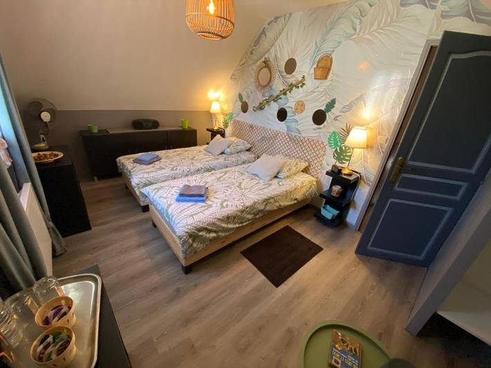 Gîte pour 2 personnes, avec Terrasse ainsi que Jardin et Vue à Le Vaudoué