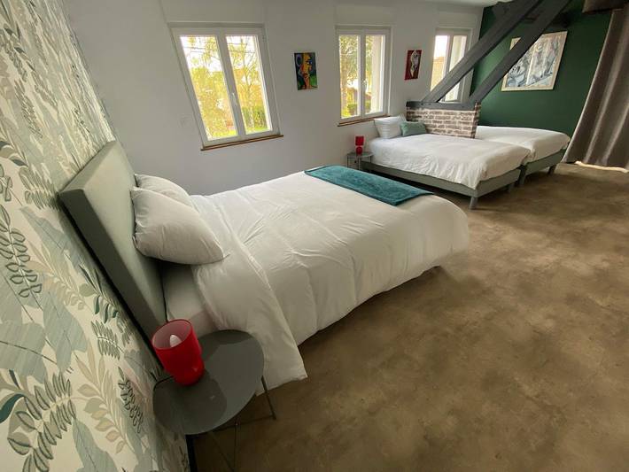 Chambre d’hôte pour 4 personnes, avec Jacuzzi ainsi que Jardin et Sauna dans le Pas-de-Calais