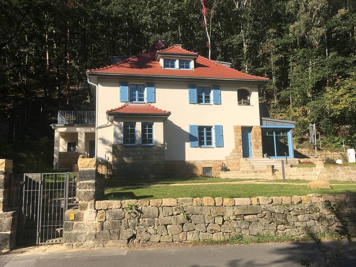 Ferienwohnung für 6 Personen, mit Balkon und Terrasse sowie Garten und Sauna in Sächsische Schweiz