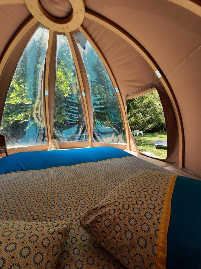 Tente pour 2 personnes, avec Terrasse ainsi que Jardin et Vue en Gironde - 3