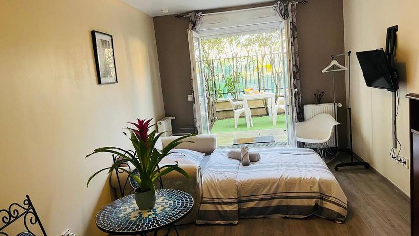 Appartement de vacances pour 3 personnes, avec jardin, animaux acceptés