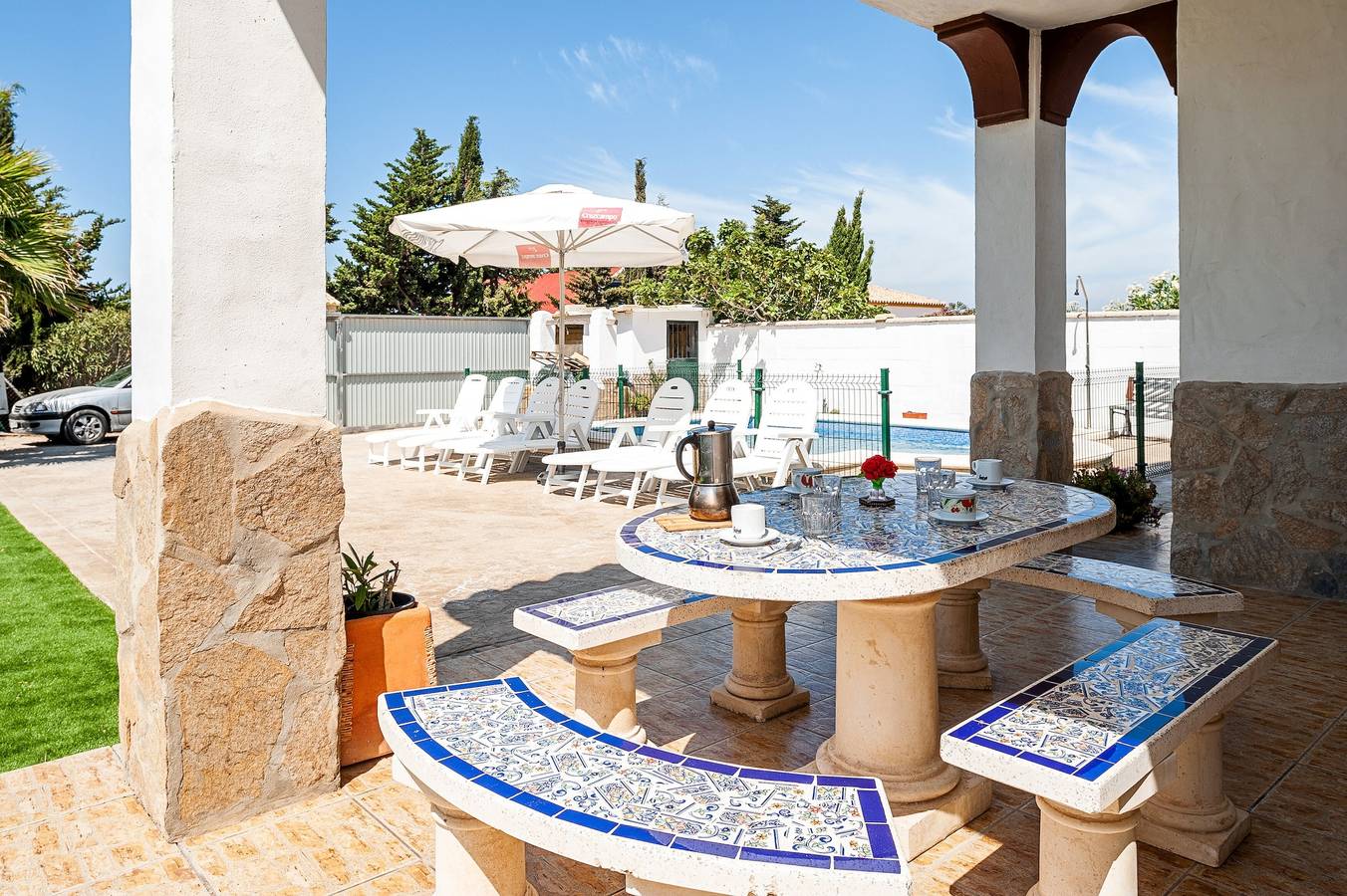 Casa Rústica "Las Alas del Sol 2" Cerca de la Playa con Piscina, Jardín, Terraza y Wi-Fi in Playa El Palmar, Vejer de la Frontera