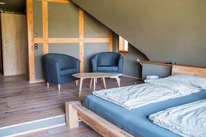Fachwerkhaus am Bodden mit Sauna, Garten und Teich in Buschvitz, Bergen auf Rügen und Umgebung