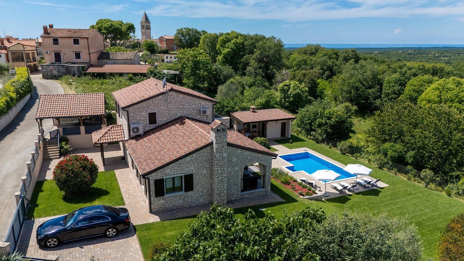 Villa Roma mit privatem Pool in Baderna, Zentralistrien