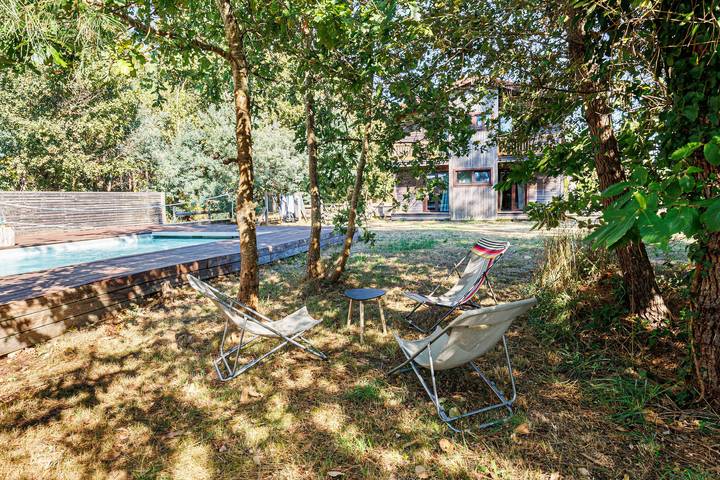 Casa de vacaciones «Villa Pura Vida» con piscina privada, terraza y Wi-Fi in Lit-et-Mixe, Côte d’Argent