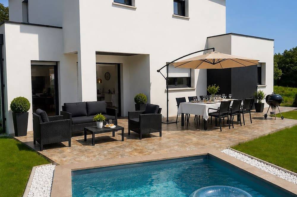 Villa l'oeil de l'horizon with swimming pool in Lanildut, Brest und Umgebung
