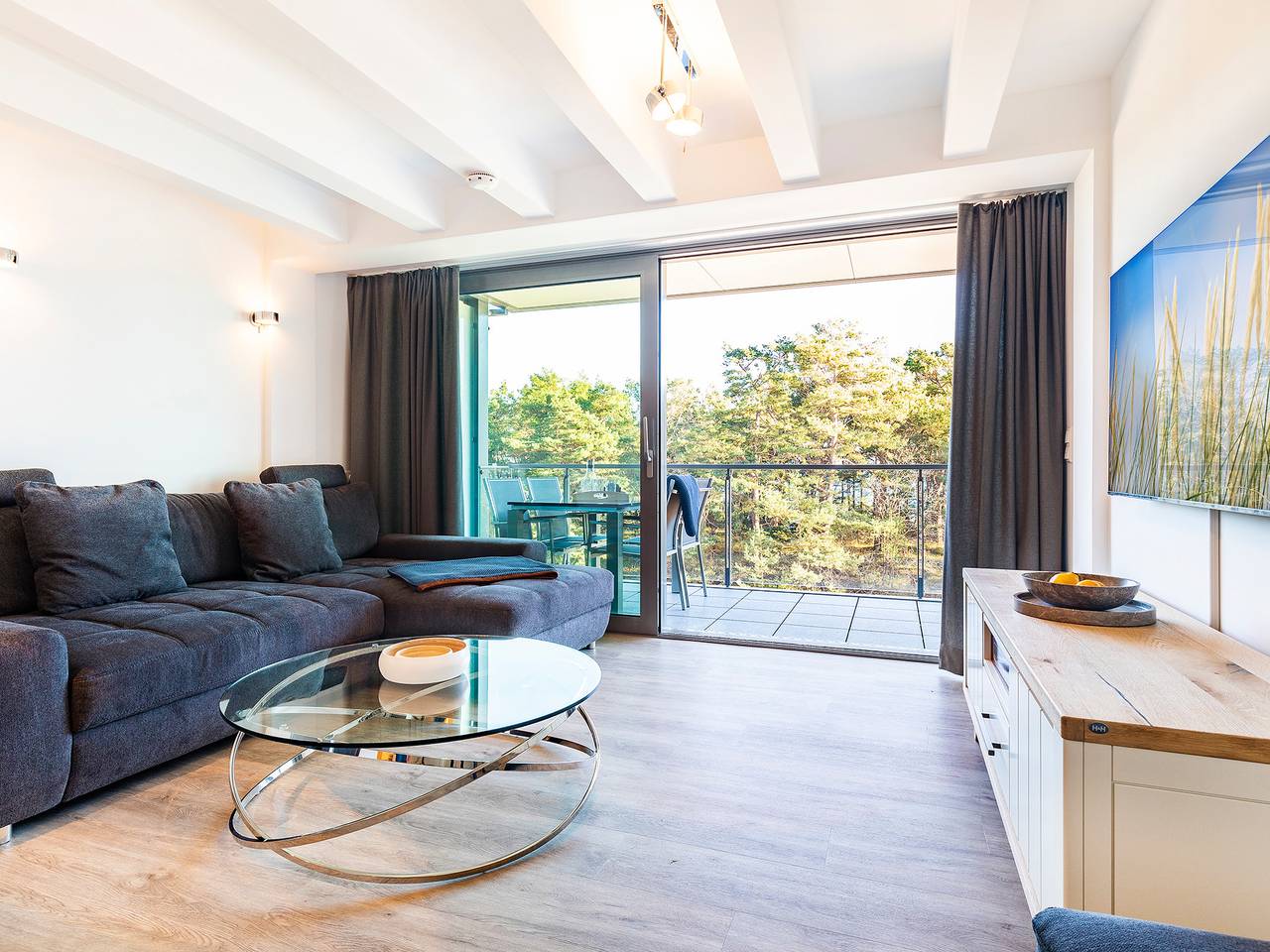 Geheel vakantieappartement, Vakantieappartement voor 5 personen met balkon in Prora, Binz