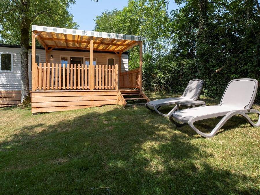 Flower Camping Côté Lac - Mobilheim 6 personen - Premium 3 Schlafzimmer in Verruyes, Deux-Sèvres